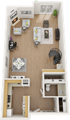 The Cypress first floor layout of living space